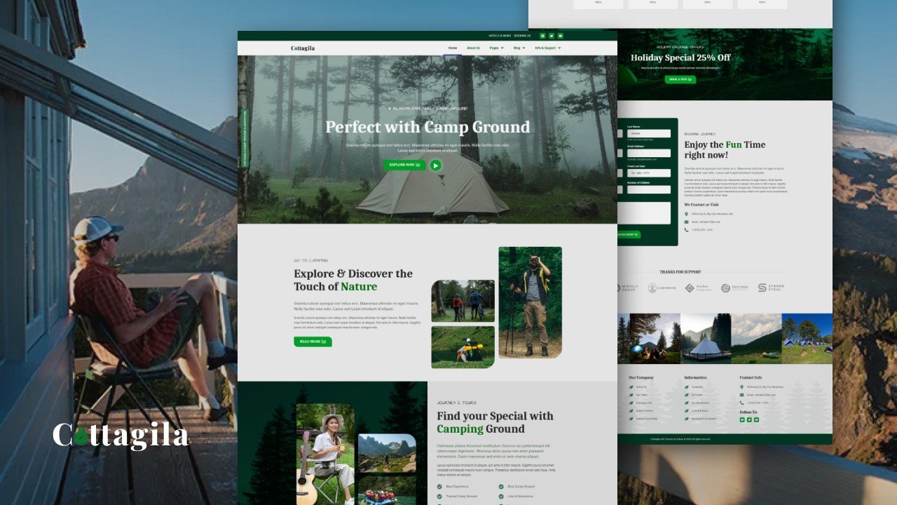 Camp Ground & Adventure Elementor Template Kit