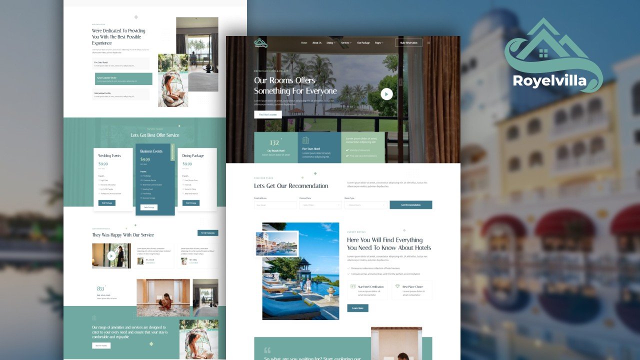 Hotel Resort Elementor Template Kit
