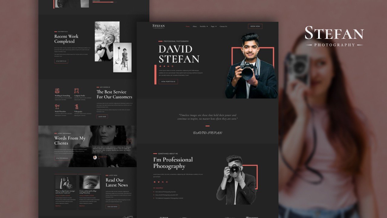 Portfolio Photography Elementor Pro Full Site Template Kit