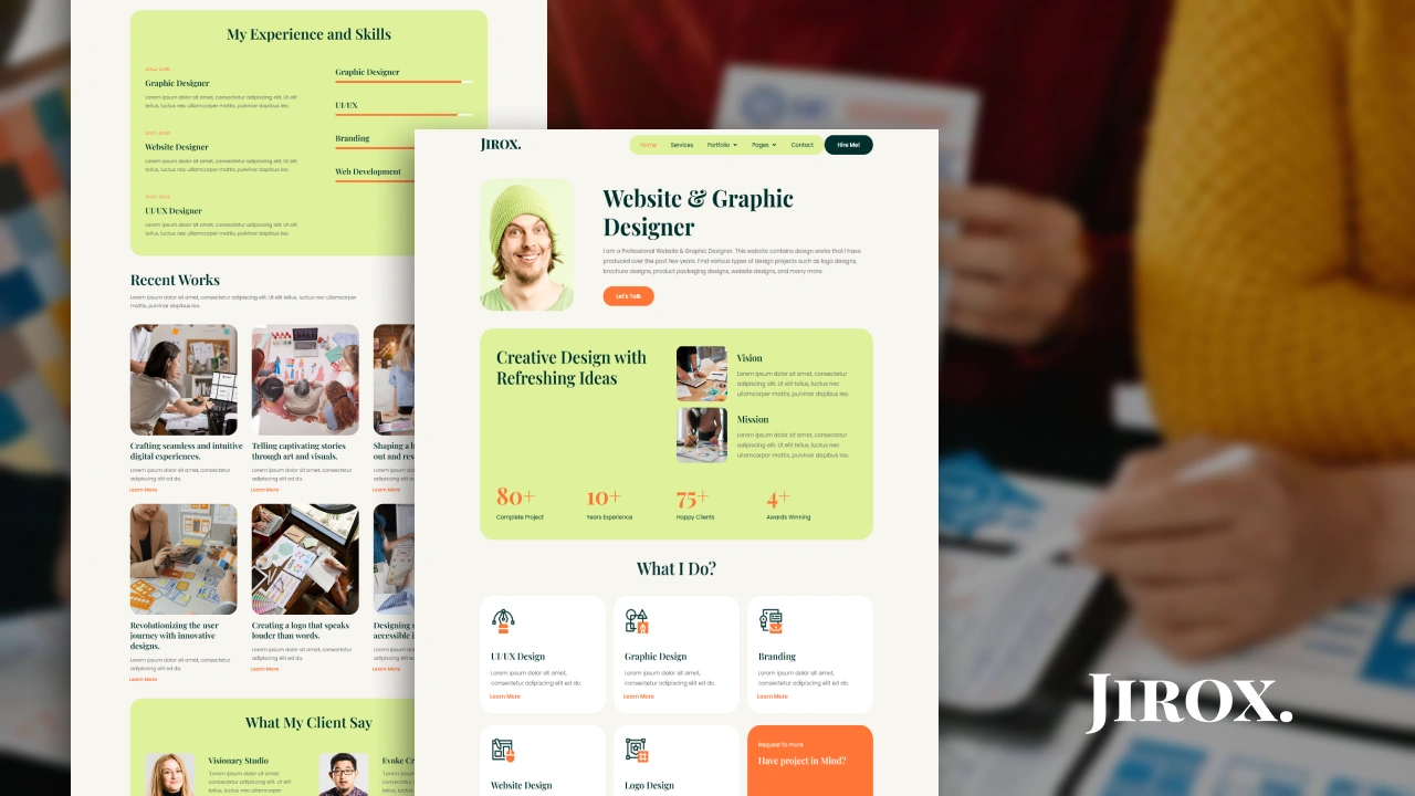 Graphic Designer Portfolio Elementor