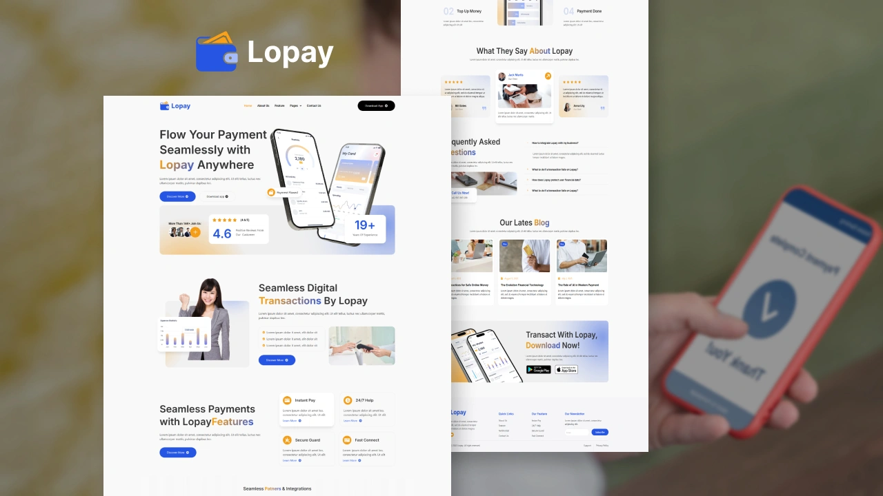 Elementor Template Kit for Payments